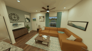 9.) Final Interior - Living Room